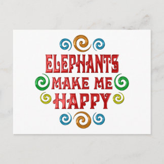 Elefantenglücklichkeit Postkarte