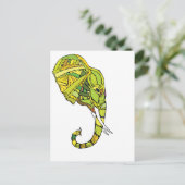 Elefantengrafisches Design Postkarte (Stehend Vorderseite)