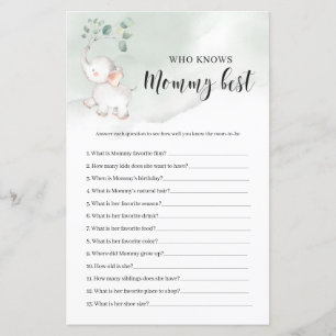 Elefantengrün, der das beste Spiel der Mommy kennt