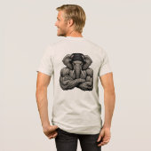 Elefantengymnastik Tri-Blend Shirt (Rückseite voll)