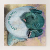 Elefantenhagel von Ei - I Liebe Sie MAMA & VATER Puzzle (Horizontal)