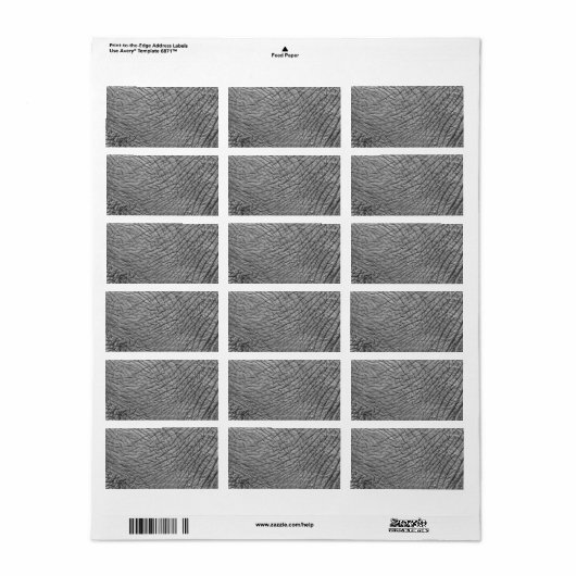 Elefantenhaut Adressaufkleber (Vorne)