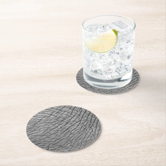 Elefantenhaut Runder Pappuntersetzer (Vor Ort)