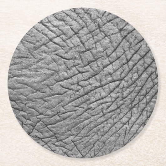 Elefantenhaut Runder Pappuntersetzer (Vorderseite)