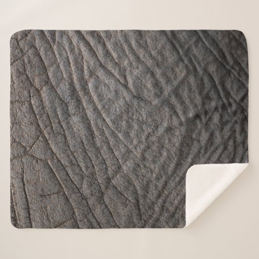 Elefantenhauttextur Sherpadecke (Vorderseite (Horizontal))