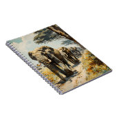 Elefantenherde Vintag Notizblock (Rechte Seite)