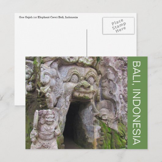 Elefantenhöhle Postkarte (Vorne/Hinten)