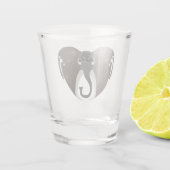 Elefantenhören auf den Kosmos Schnapsglas (Rückseite)
