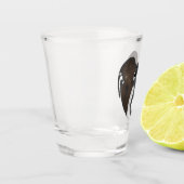 Elefantenhören auf den Kosmos Schnapsglas (Links)