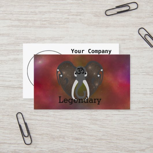 Elefantenhören auf den Kosmos Visitenkarte (Vorderseite/Rückseite Beispiel)