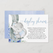 Elefantenjunge Blütendusche Begleitkarte (Vorne/Hinten)