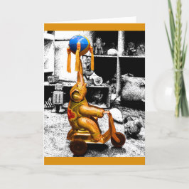 Elefantenkarte des verzauberten Vintagen Spielzeug Karte