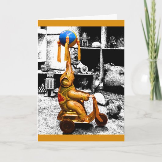 Elefantenkarte für Vintages Spielzeug Karte (Vorderseite)