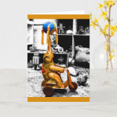 Elefantenkarte für Vintages Spielzeug Karte (Gelbe Blume)