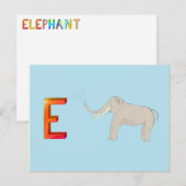 Elefantenkarte Postkarte (Vorne/Hinten)