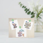 Elefantenkinder Postkarte (Stehend Vorderseite)