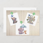 Elefantenkinder Postkarte (Vorne/Hinten)