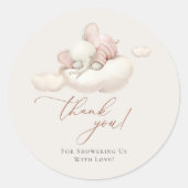 Elefantenklassischer Rundsticker Runder Aufkleber (Vorderseite)