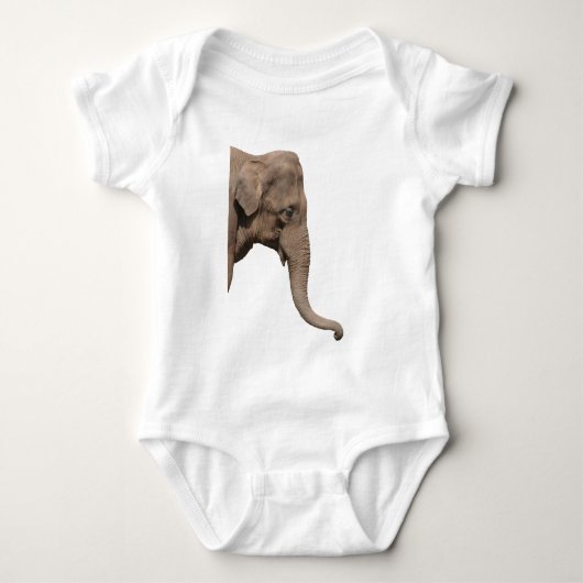 Elefantenkopf Baby Strampler (Vorderseite)