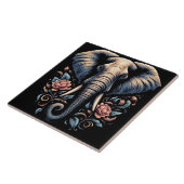 Elefantenkunst Fliese (Seite)