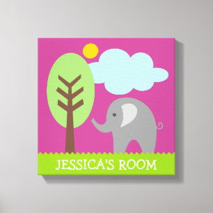 Elefantenkunst Leinwanddruck für Kinderzimmer Nurs