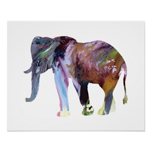 Elefantenkunst Poster (Vorderseite)