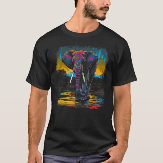 Elefantenkunst T-Shirt (Vorderseite)