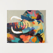 Elefantenkunst Wandteppich (Vorderseite (Horizontal))