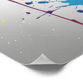 Elefantenkunst, Wildlife Spritzer Rainbow Colors Poster (Ecke)