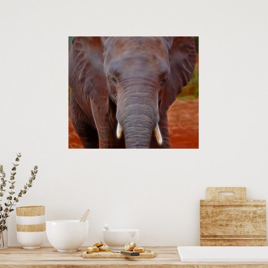 Elefantenladung Poster (Küche)