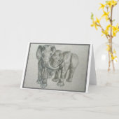 Elefantenleere Grußkarte Karte (Gelbe Blume)