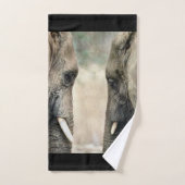 Elefantenliebhaber Badhandtuch Set (Handtuch)