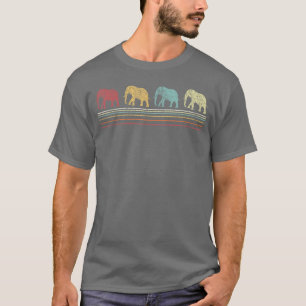 Elefantenliebhaber Lustiger Elefant Retro-Geschenk T-Shirt