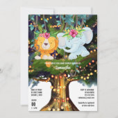 Elefantenlilie, tropischer Dschungel Einladung (Vorderseite)