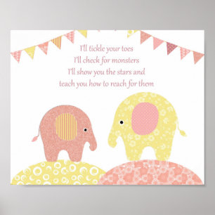 Elefantenmädchen aus Kinderzimmer Poster