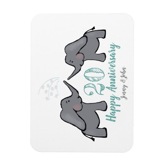 Elefantenmagnet am 20. China Magnet (Vertikal)