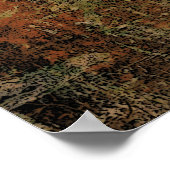 Elefantenmalerei afrikanischer Kunst von enormer G Poster (Ecke)