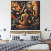 Elefantenmann Leinwanddruck (Insitu (Schlafzimmer))