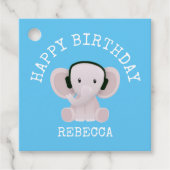 Elefantenmusik Geschenkanhänger (Vorderseite)