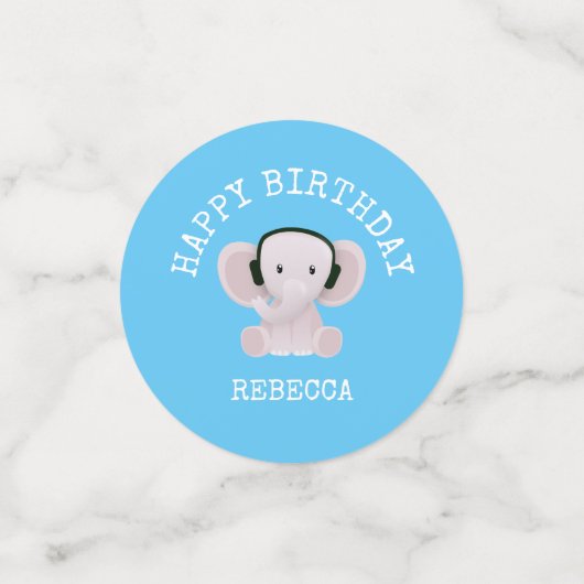 Elefantenmusik Konfetti (Klein Vorderseite)