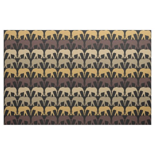 Elefantenmuster auf schwarz stoff (Fat Quarter (45,7 x 55,9 cm))