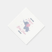 Elefantenmuster aus niedlichem Cartoon auf marineb Serviette (Ecke)