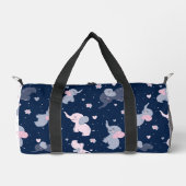 Elefantenmuster aus niedlichem Cartoon Duffle Bag (Vorderseite)