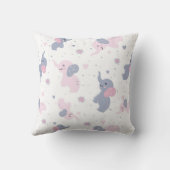 Elefantenmuster aus niedlichem Cartoon Kissen (Rückseite)