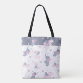 Elefantenmuster aus niedlichem Cartoon Tasche (Rückseite)