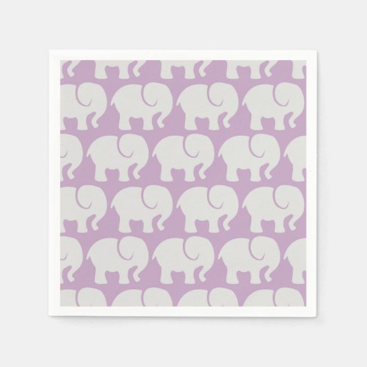 Elefantenmuster, Elefantenmuster, Lila Serviette (Vorderseite)