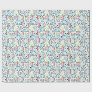 Elefantenmuster Geschenkpapier