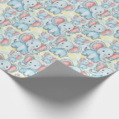 Elefantenmuster Geschenkpapier (Ecke)
