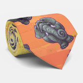 Elefantenmuster Krawatte (Gerollt)