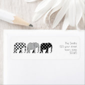 Elefantenmuster , modern , schwarz und weiß (Insitu)